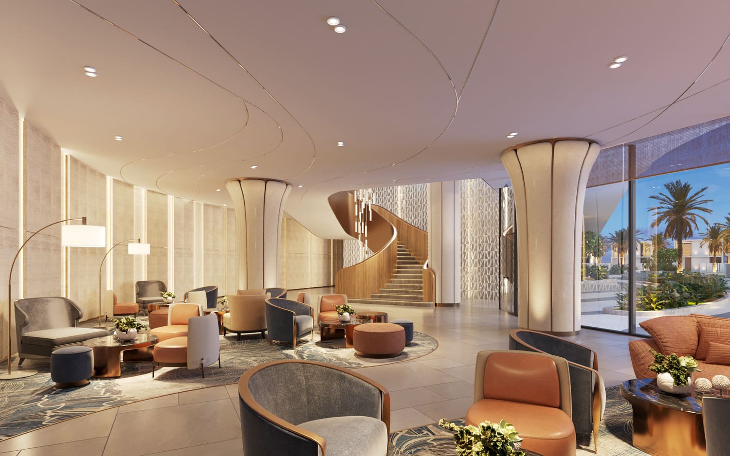 rendered image of lounge area of Ixora 2