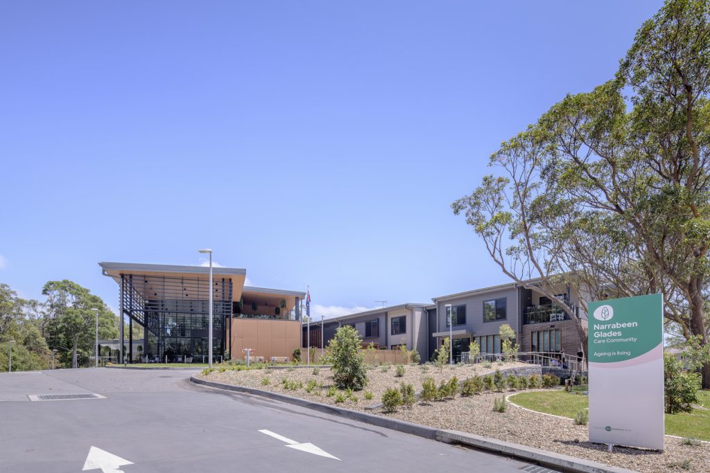 Narrabeen Glades Aged Care, Warriewood. Architecture by Group GSA, Built by Stephen Edwards Construction, Photography by The Guthrie Project.