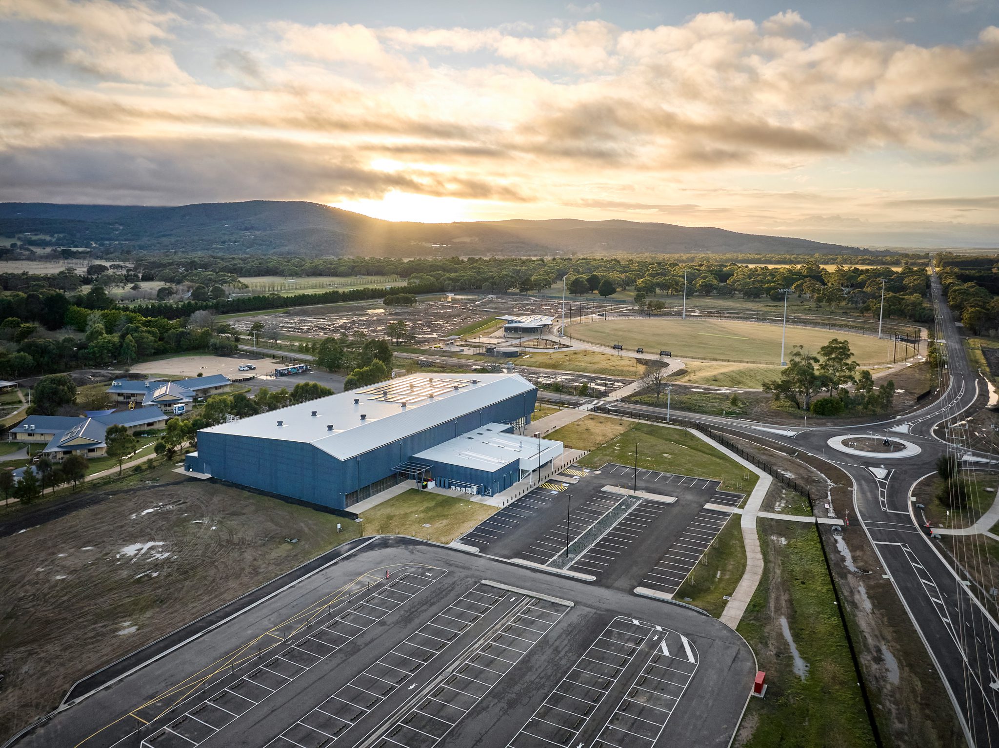 macedon ranges sport precinct overall view of landscape architecture photo courtesy of MonacoHickey