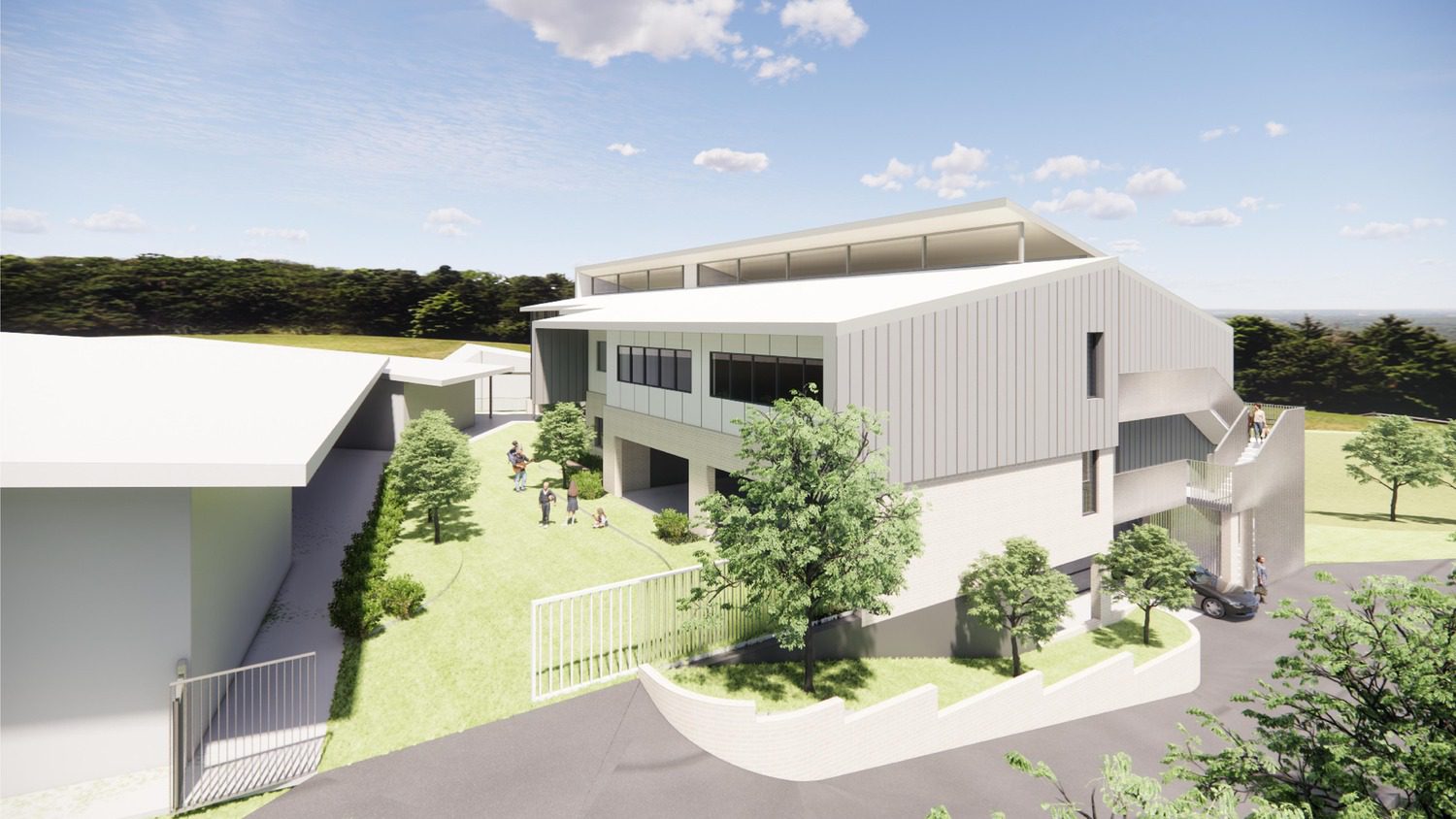 Kenmore South State School New Learning Centre side view 2 render