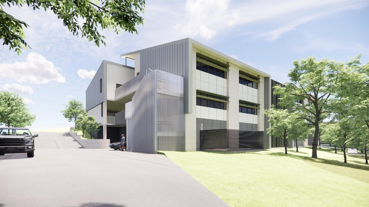 Kenmore South State School New Learning Centre side view render